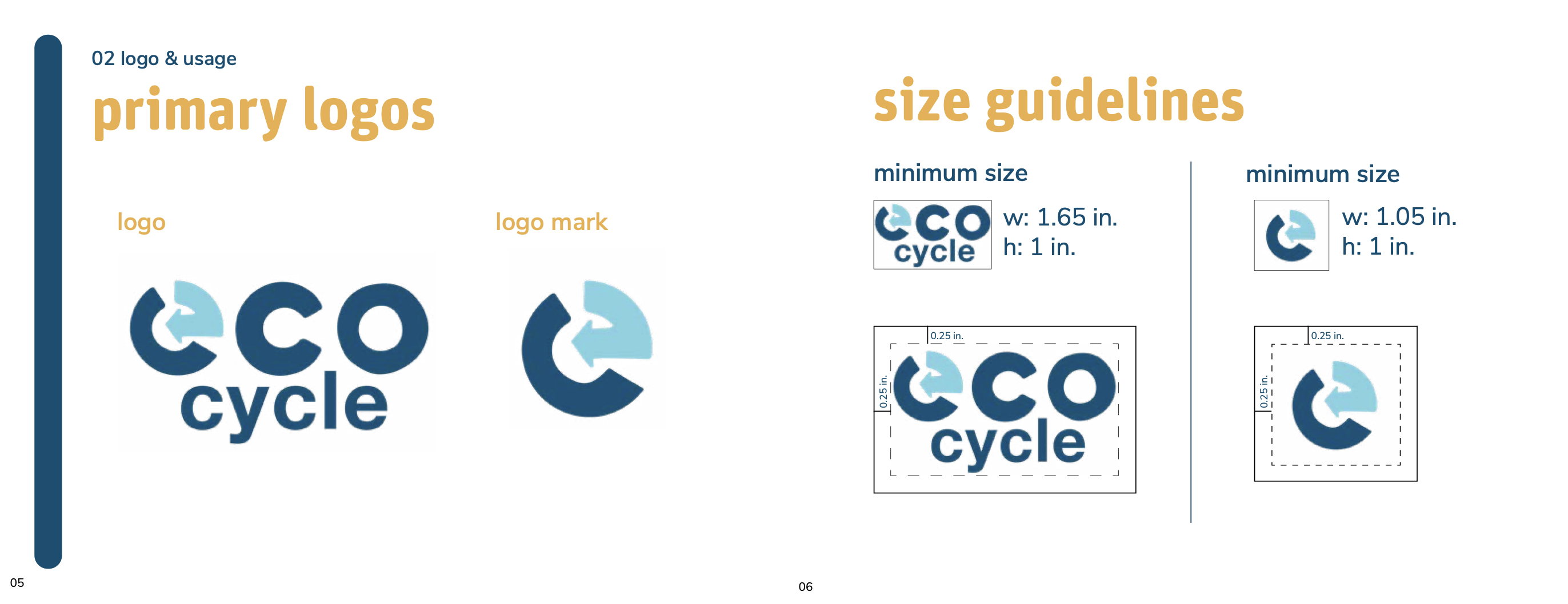 Eco Cycle Style Guide selected page 03.