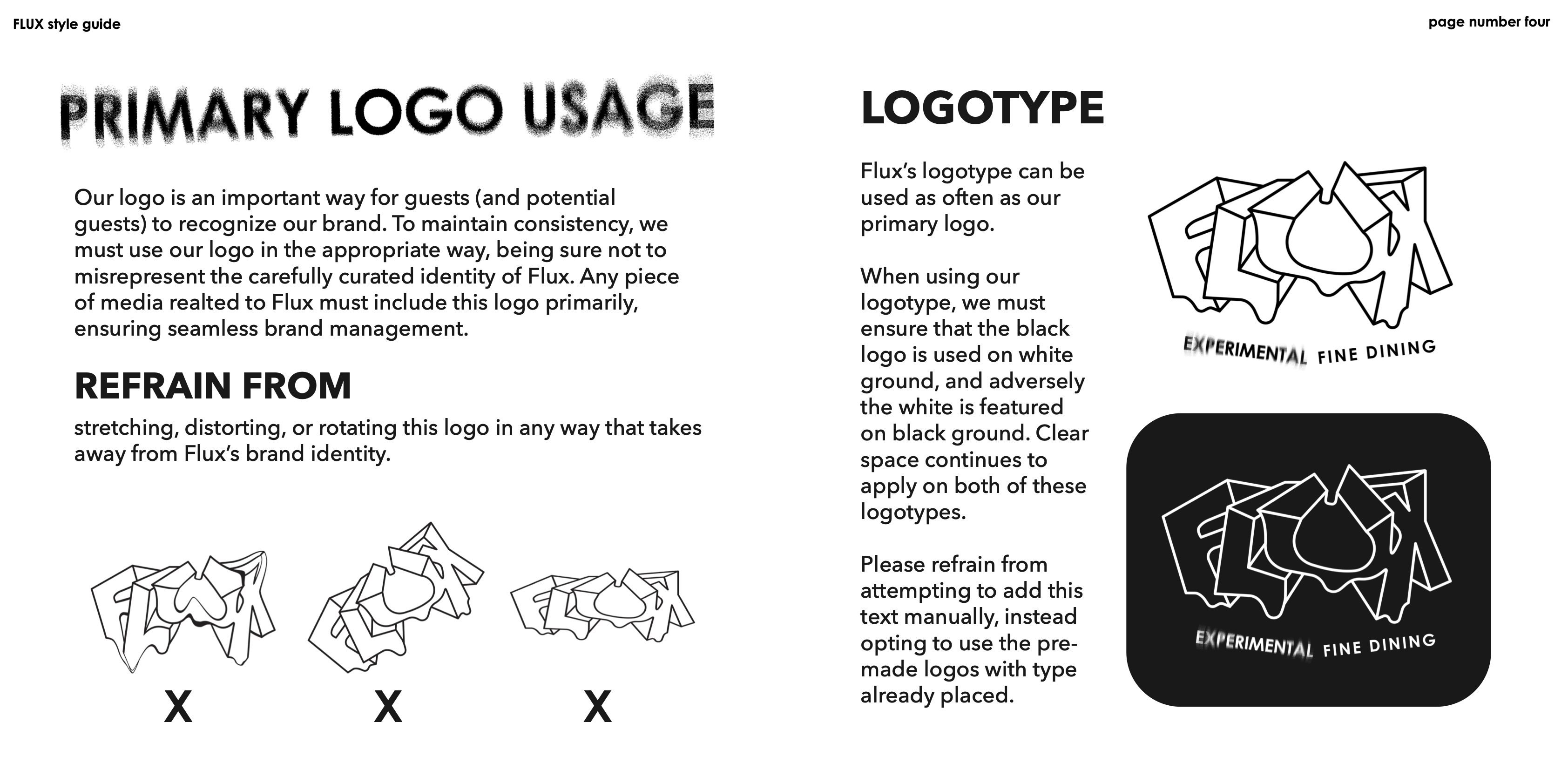 FLUX Style Guide selected page 05.