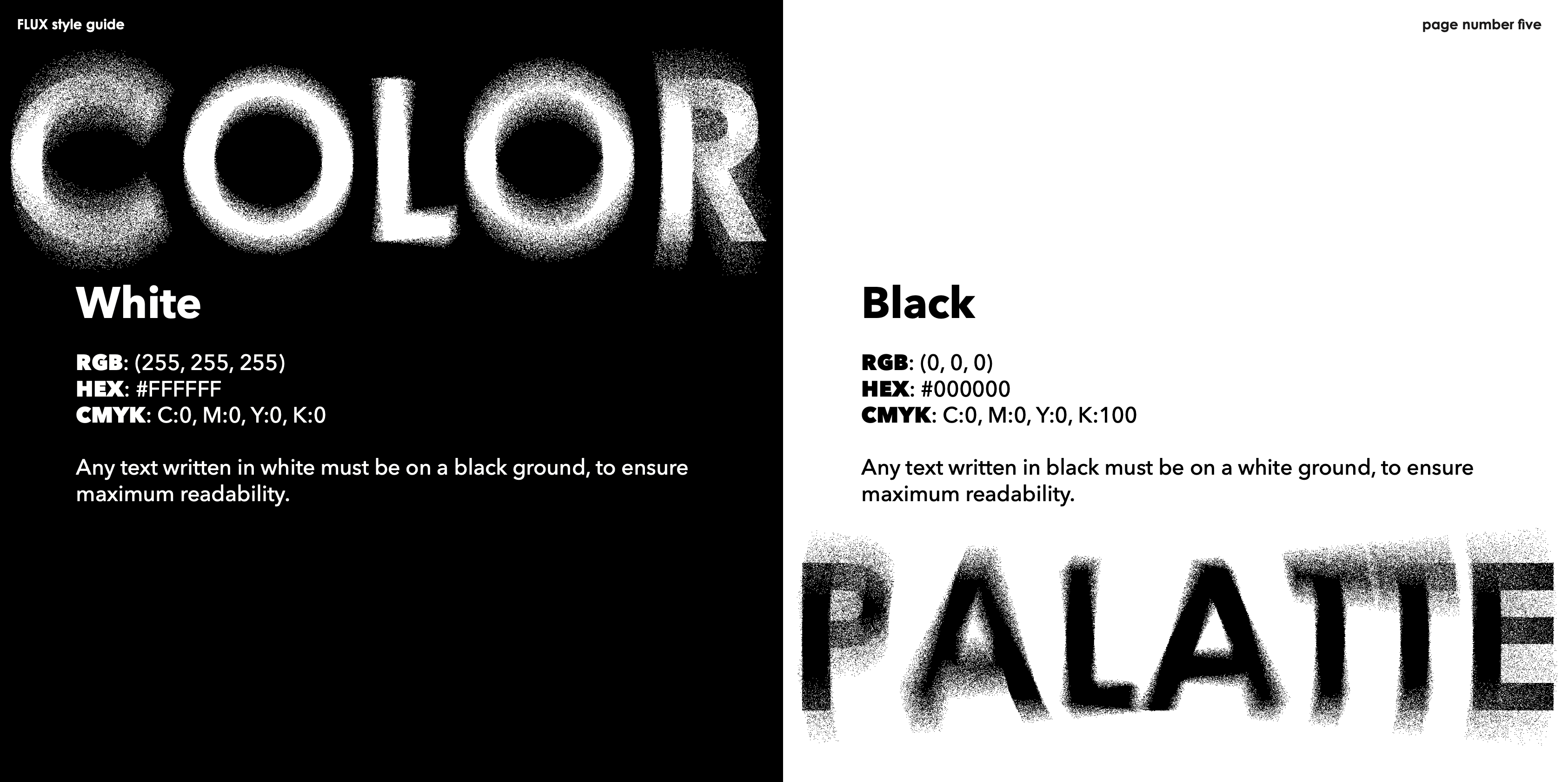 FLUX Style Guide selected page 06.