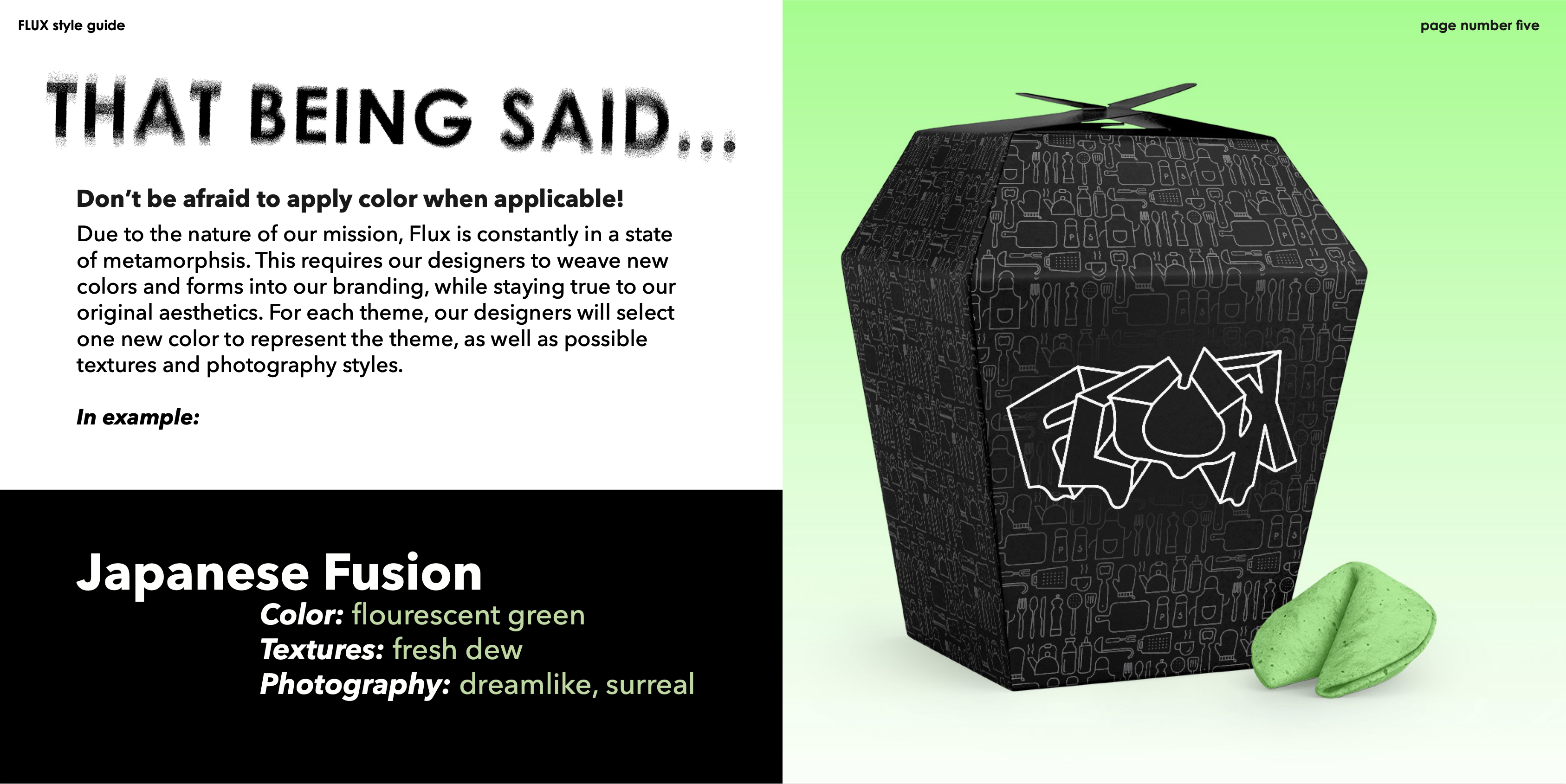 FLUX Style Guide selected page 07.