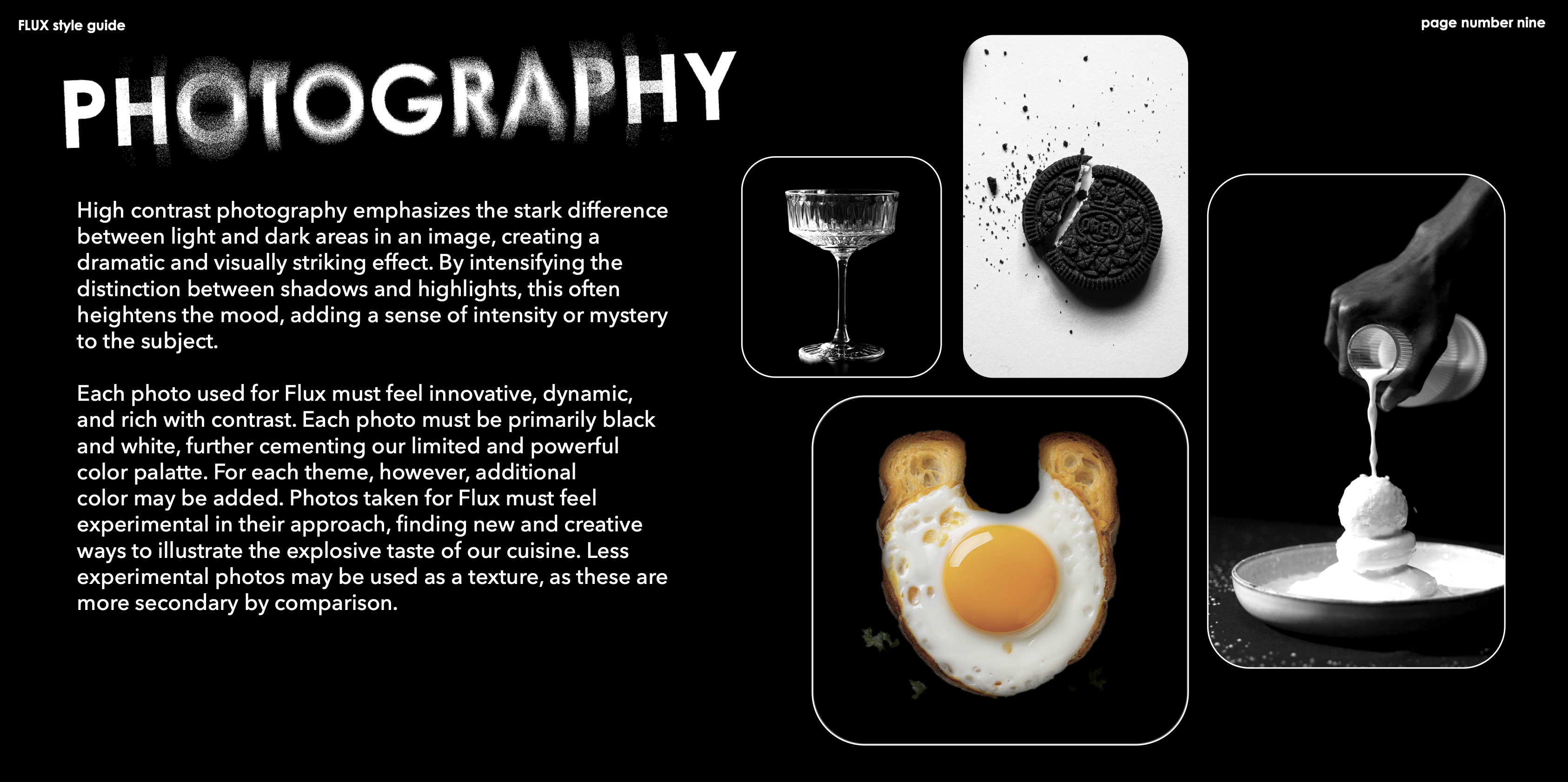 FLUX Style Guide selected page 13.
