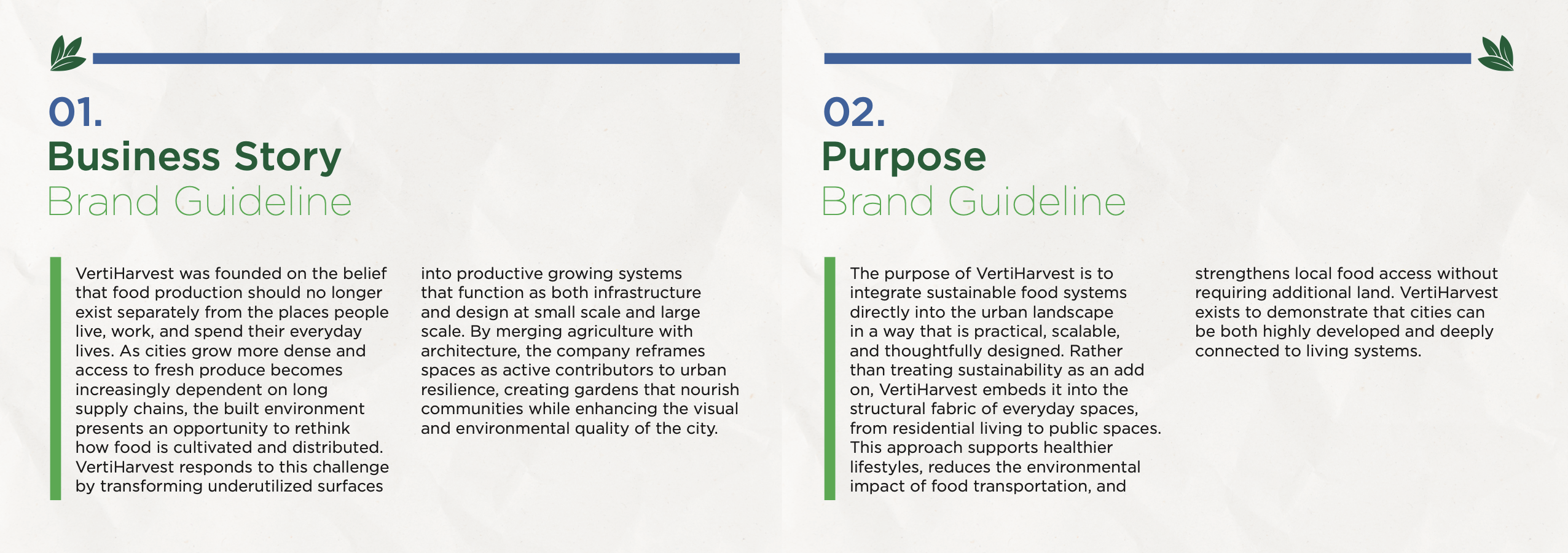 VertiHarvest Style Guide selected page 02.
