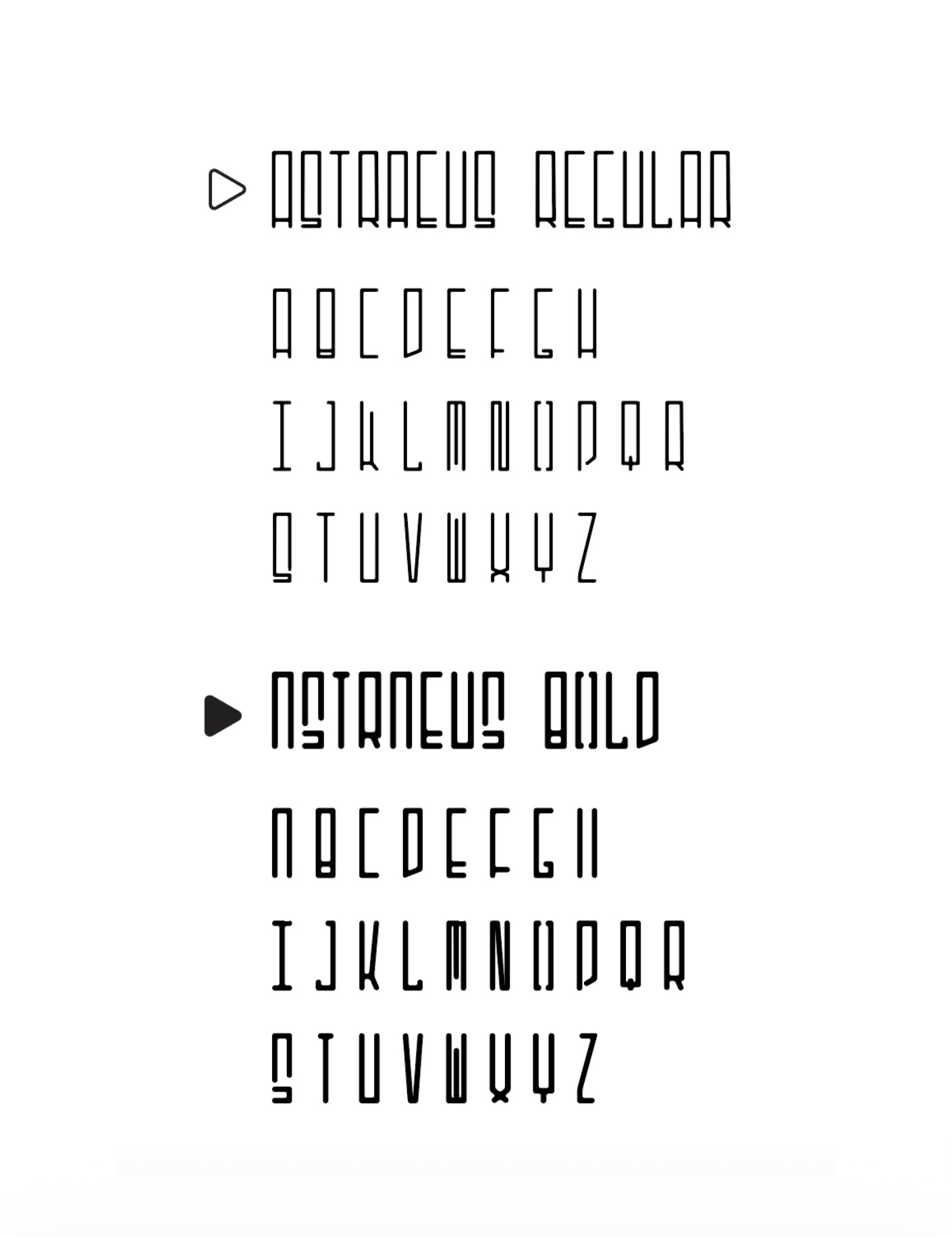 Font and Specimen Poster selected student outcome 01.