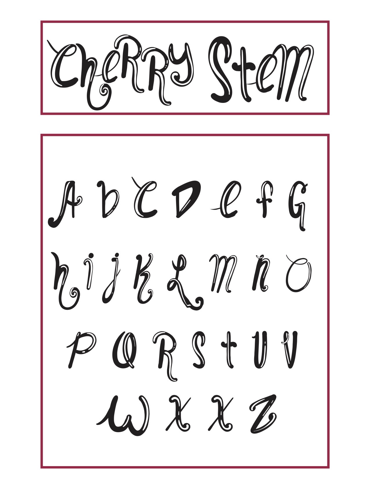 Font and Specimen Poster selected student outcome 07.