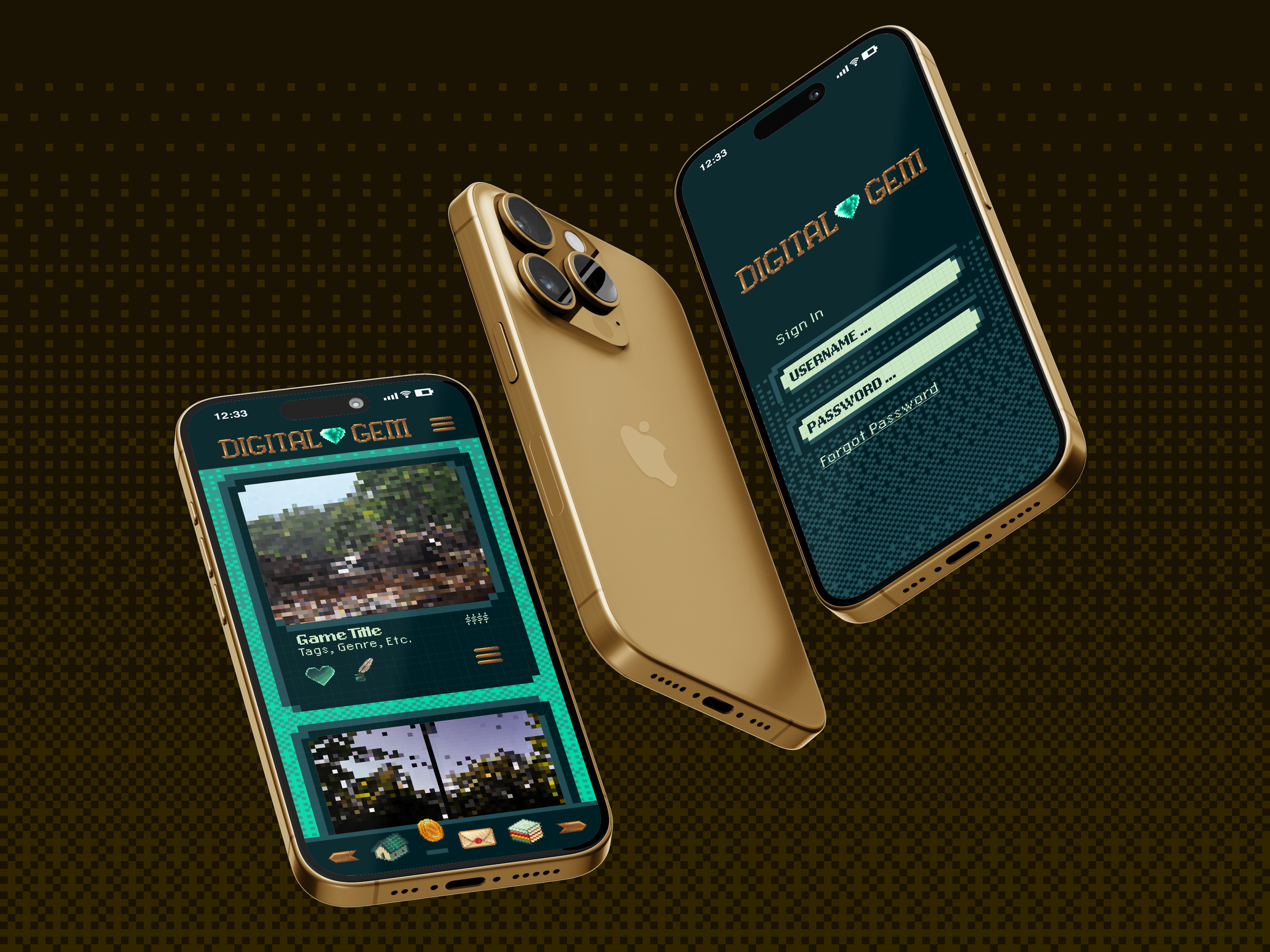 Pixel interface direction shown in a device mockup.