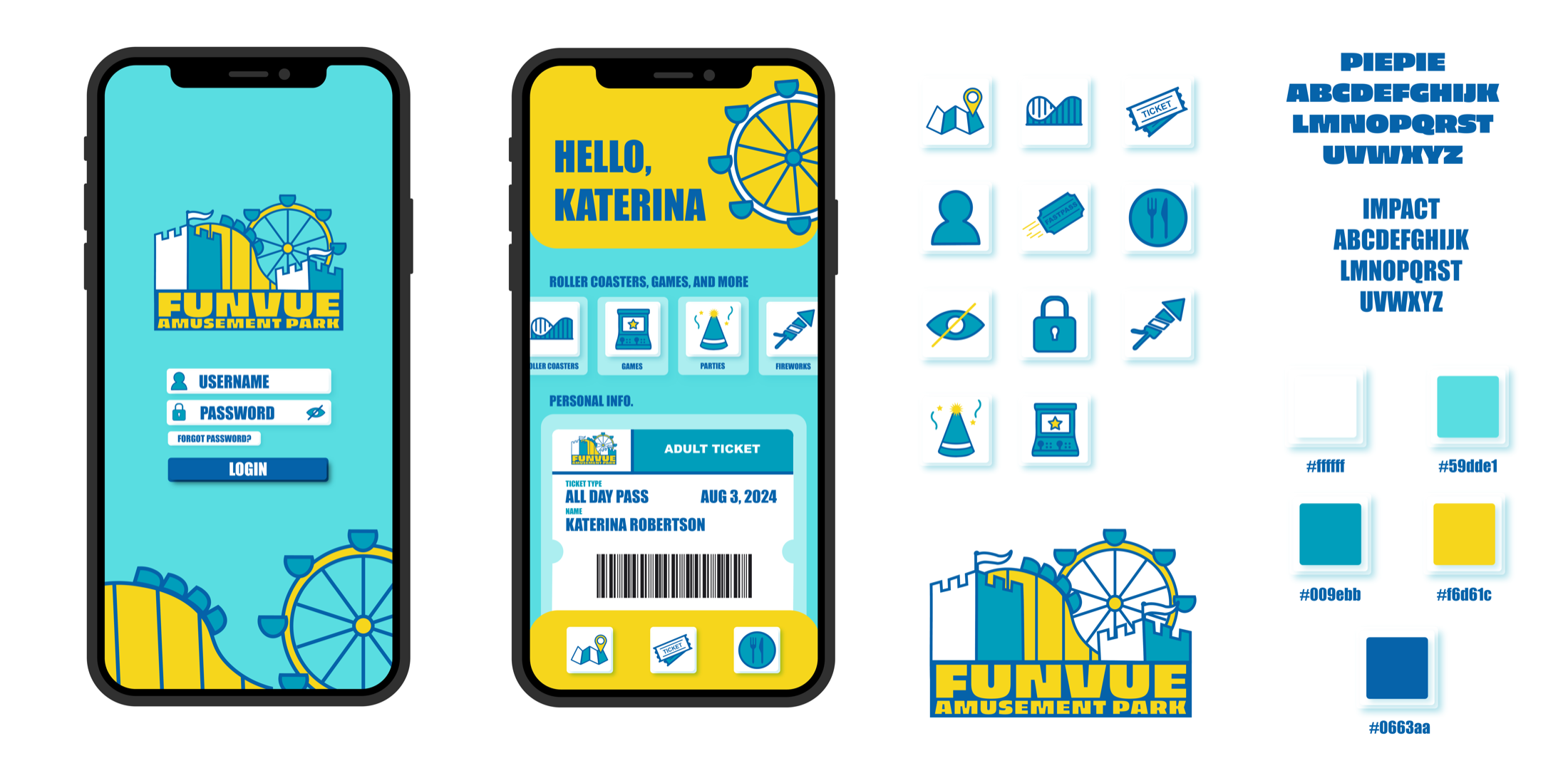 Second identity direction sheet for the fun and energetic project.
