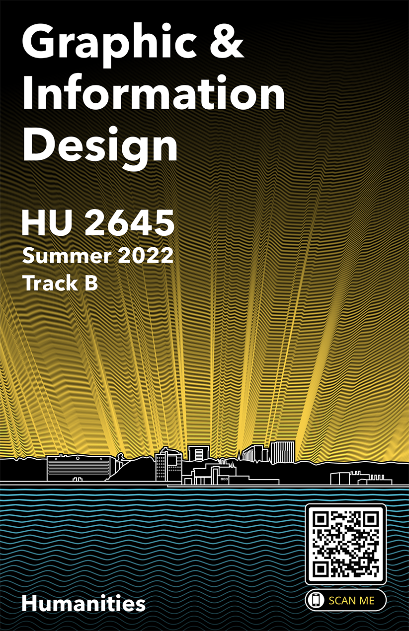 Michigan Tech Graphic and Information Design HU2645 recruitment poster.