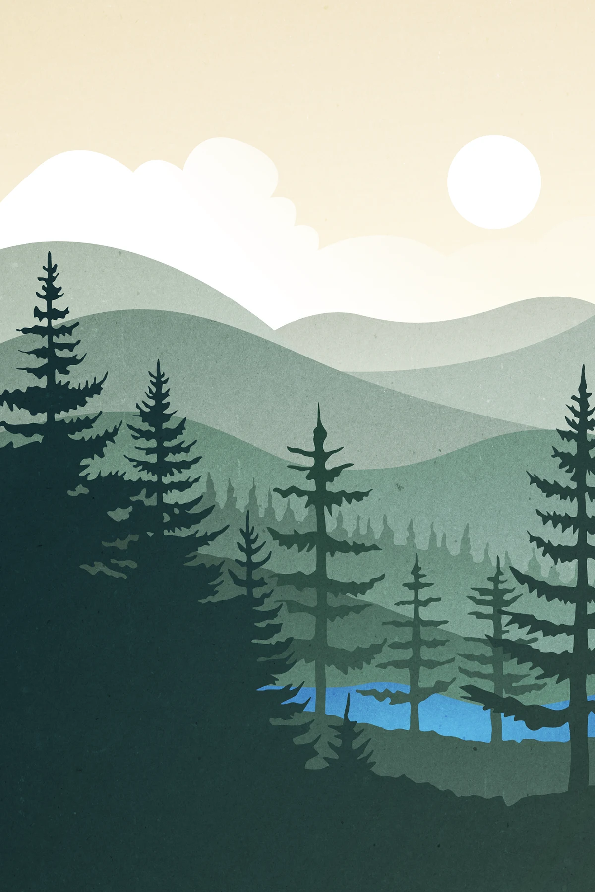Illustrated landscape scene for the United Conference 2025 poster.
